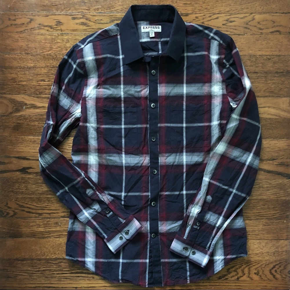 Express plaid dress shirt